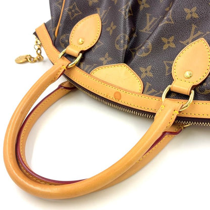 Louis Vuitton Tivoli PM Monogram Leather × PVC Brown Handbag Gold M40143