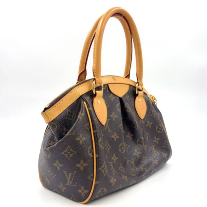 Louis Vuitton Tivoli PM Monogram Leather × PVC Brown Handbag Gold M40143