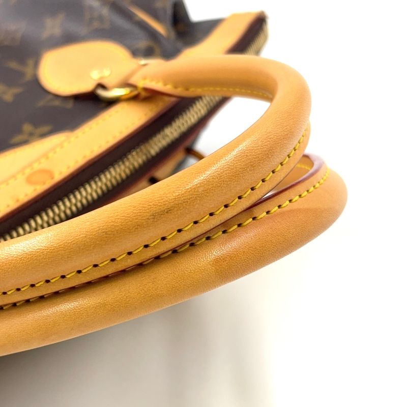 Louis Vuitton Tivoli PM Monogram Leather × PVC Brown Handbag Gold M40143