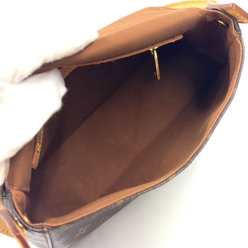 Louis Vuitton Mini Looping Monogram One Shoulder Leather X PVC Brown Handbag