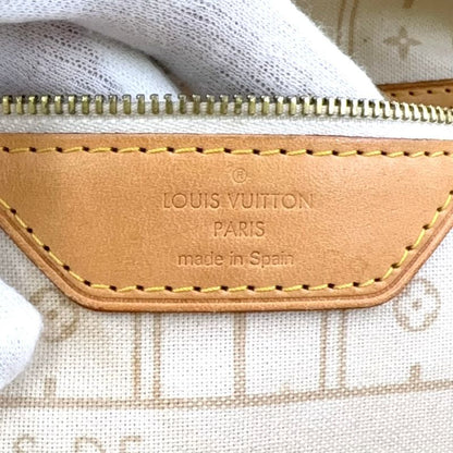 Louis Vuitton Neverfull MM Damier Azure Damier Azure Leather × PVC White Tote