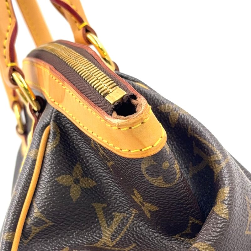 Louis Vuitton Tivoli PM Monogram Leather × PVC Brown Handbag Gold M40143