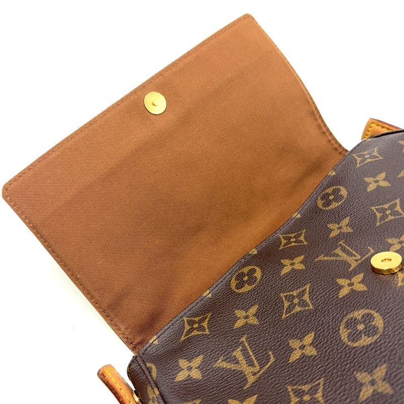 Louis Vuitton Mini Looping Monogram One Shoulder Leather X PVC Brown Handbag