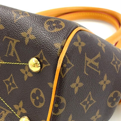 Louis Vuitton Tivoli PM Monogram Leather × PVC Brown Handbag Gold M40143