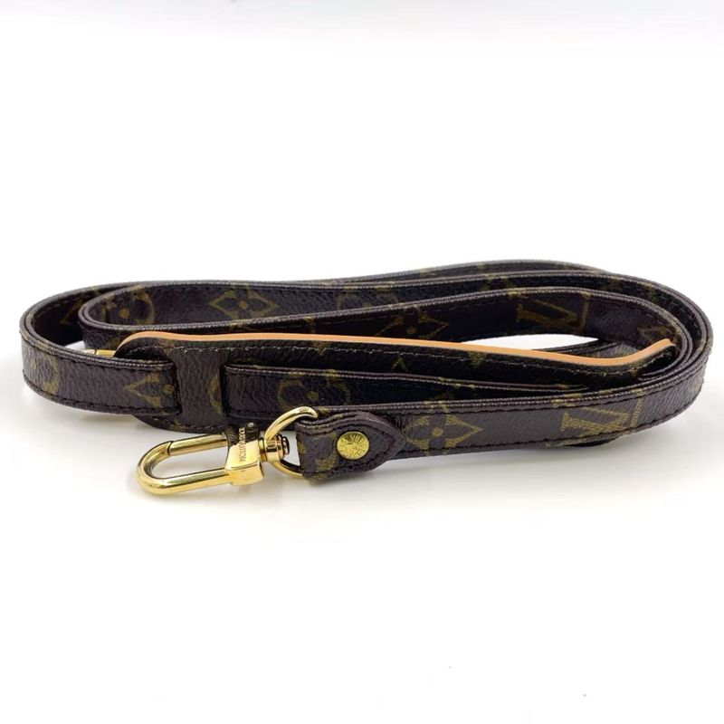 Louis Vuitton Monogram Shoulder Strap PVC Brown And Beige Gold J52315