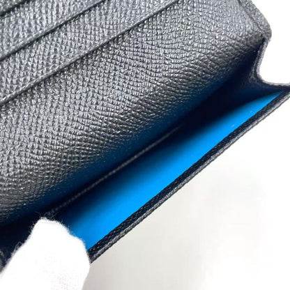 Bvlgari Man Business Card Holder Leather Card Case Silver