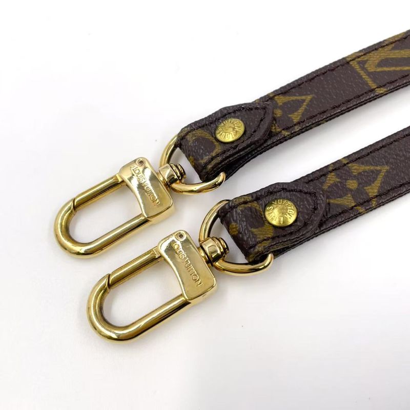 Louis Vuitton Monogram Shoulder Strap PVC Brown And Beige Gold J52315