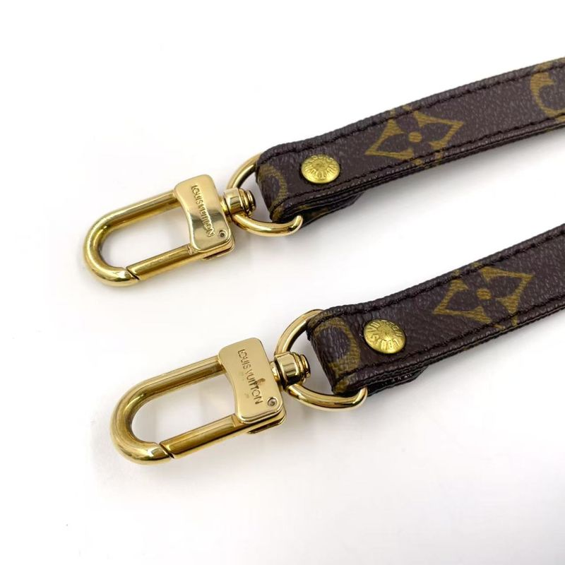 Louis Vuitton Monogram Shoulder Strap PVC Brown And Beige Gold J52315