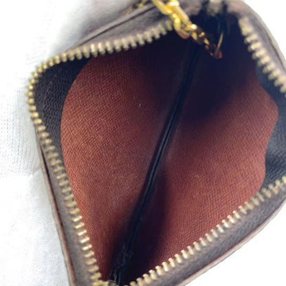 Louis Vuitton Pochette Cles Monogram PVC Brown Coin Case Gold M62650