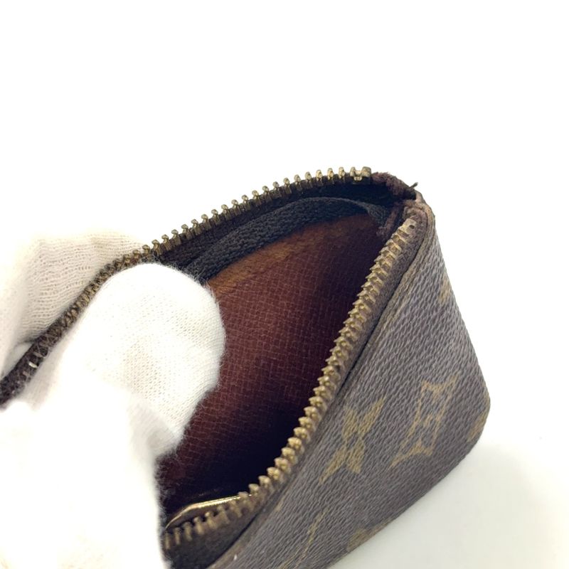 Louis Vuitton Pochette Cles Monogram PVC Brown Coin Case Gold M62650