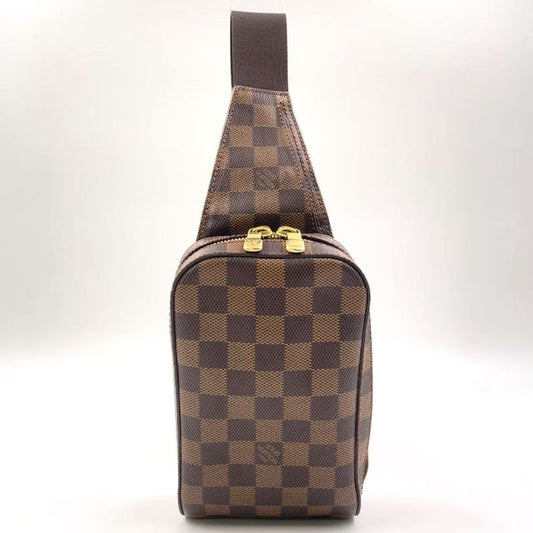 Louis Vuitton Geronimos Damier PVC Brown Body Bag Gold N51994