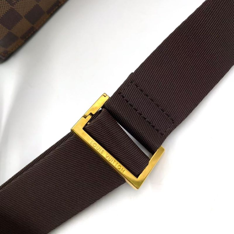 Louis Vuitton Geronimos Damier PVC Brown Body Bag Gold N51994