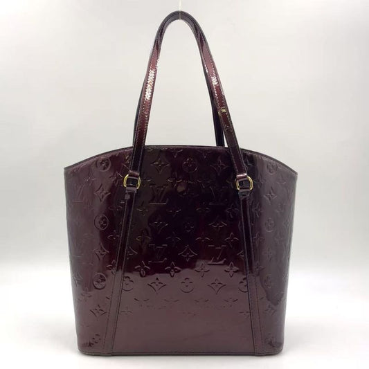 Louis Vuitton Vernis Avalon GM Enamel Bordeaux Tote Bag Gold M91566