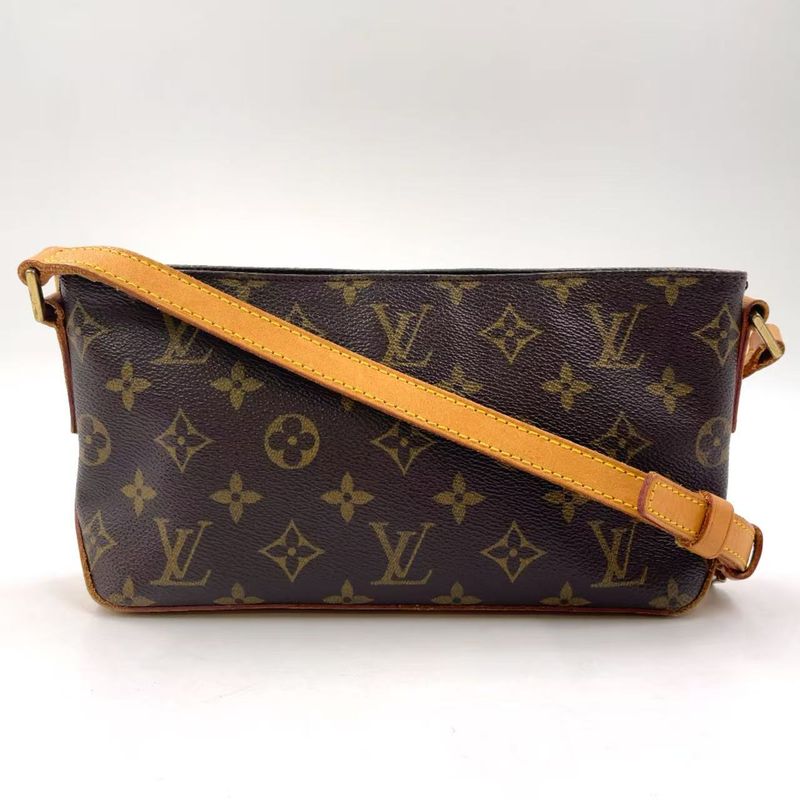 Louis Vuitton Trotter Monogram Leather × PVC Brown Shoulder Bag Gold M51240