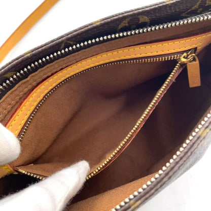 Louis Vuitton Trotter Monogram Leather × PVC Brown Shoulder Bag Gold M51240