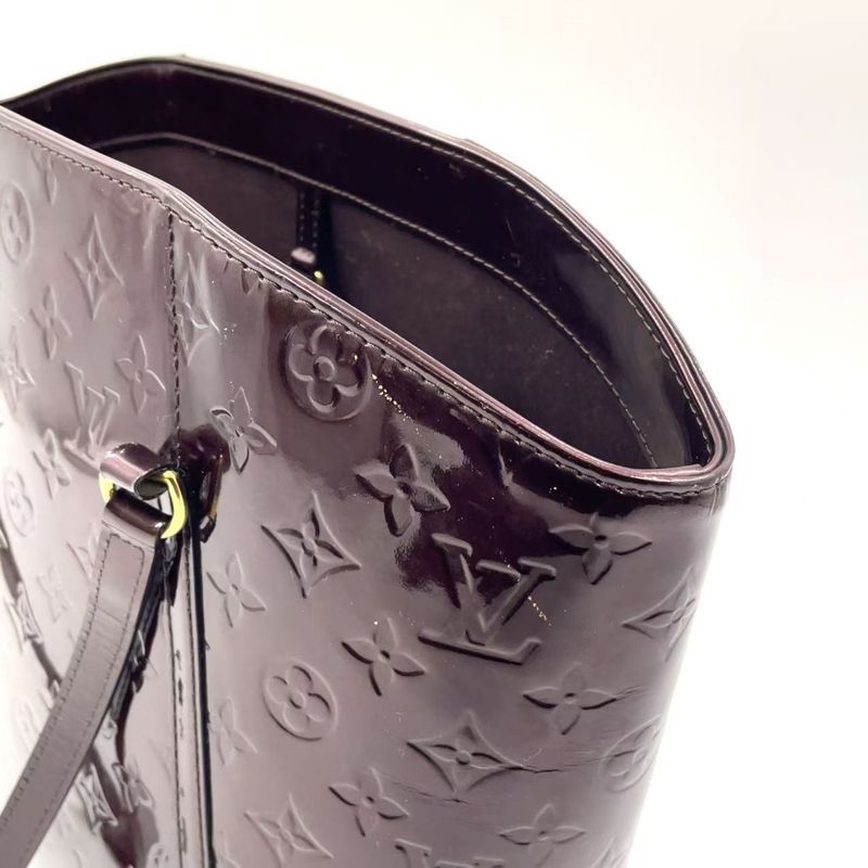 Louis Vuitton Vernis Avalon GM Enamel Bordeaux Tote Bag Gold M91566