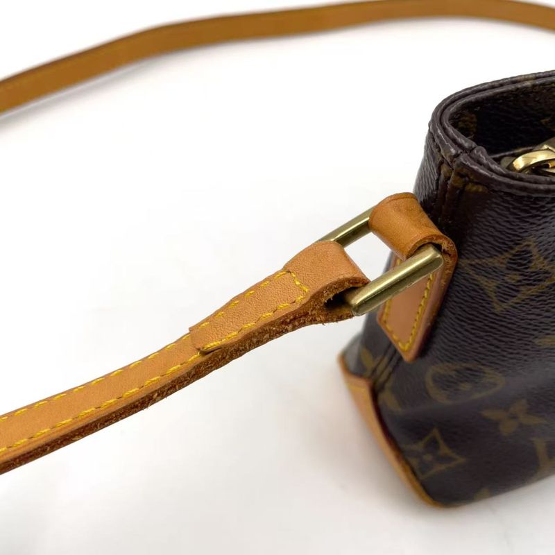 Louis Vuitton Trotter Monogram Leather × PVC Brown Shoulder Bag Gold M51240
