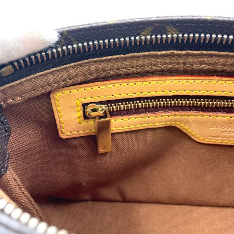 Louis Vuitton Trotter Monogram Leather × PVC Brown Shoulder Bag Gold M51240