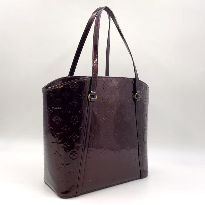 Louis Vuitton Vernis Avalon GM Enamel Bordeaux Tote Bag Gold M91566