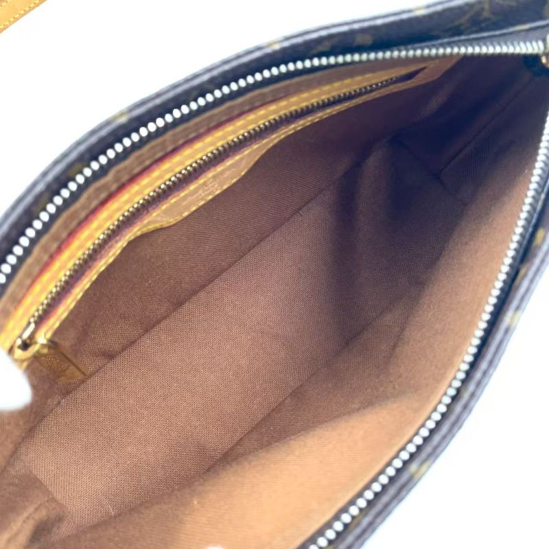 Louis Vuitton Trotter Monogram Leather × PVC Brown Shoulder Bag Gold M51240