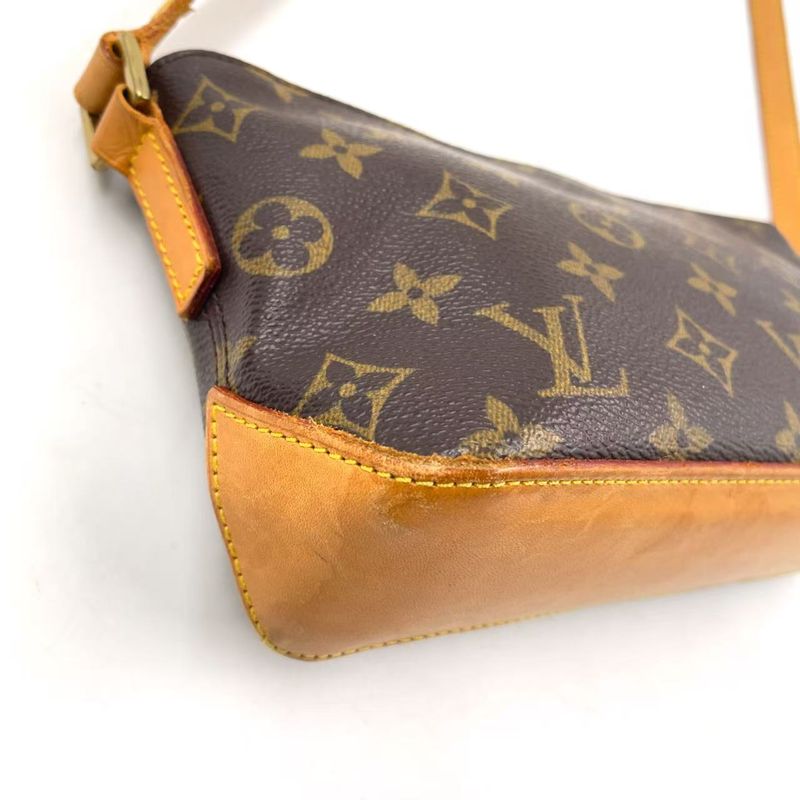 Louis Vuitton Trotter Monogram Leather × PVC Brown Shoulder Bag Gold M51240