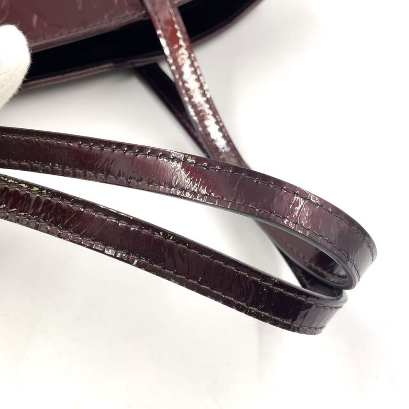 Louis Vuitton Vernis Avalon GM Enamel Bordeaux Tote Bag Gold M91566