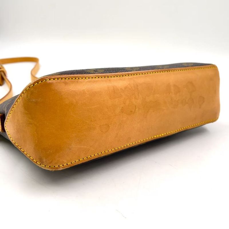 Louis Vuitton Trotter Monogram Leather × PVC Brown Shoulder Bag Gold M51240