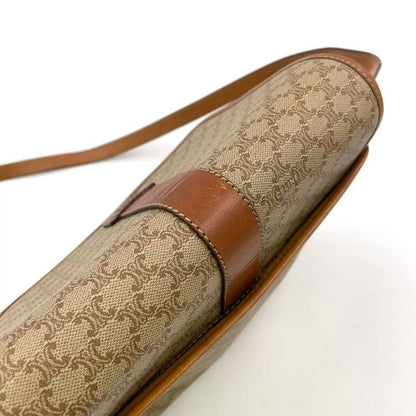 Celine Macadam Leather And PVC Shoulder Bag Gold