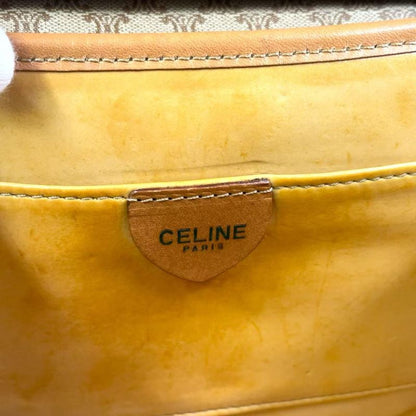 Celine Macadam Leather And PVC Shoulder Bag Gold