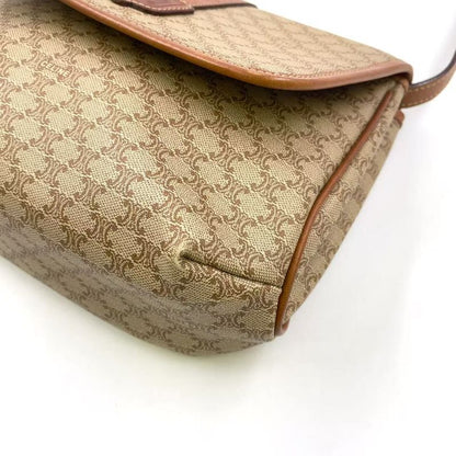 Celine Macadam Leather And PVC Shoulder Bag Gold