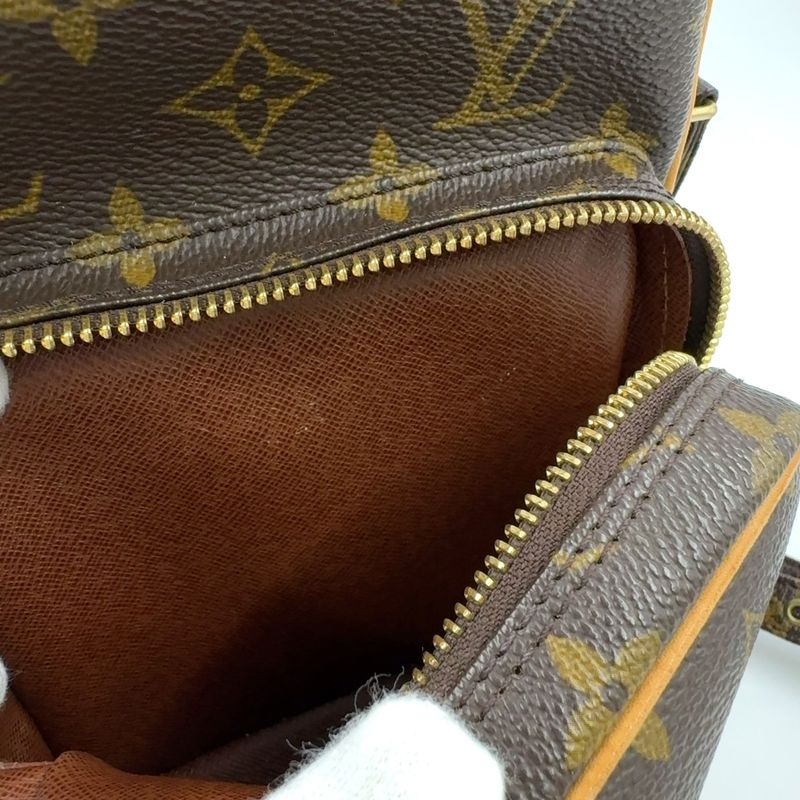 Louis Vuitton Amazon Monogram Leather × PVC Brown Shoulder Bag Gold M45236