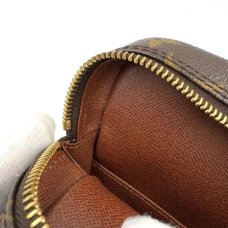 Louis Vuitton Amazon Monogram Leather × PVC Brown Shoulder Bag Gold M45236