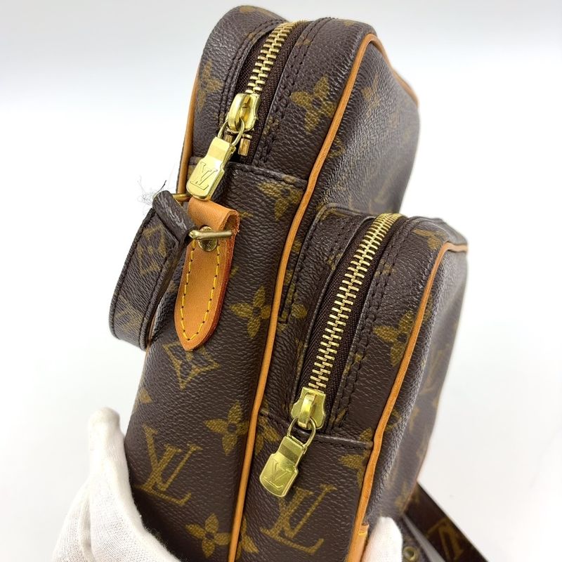 Louis Vuitton Amazon Monogram Leather × PVC Brown Shoulder Bag Gold M45236