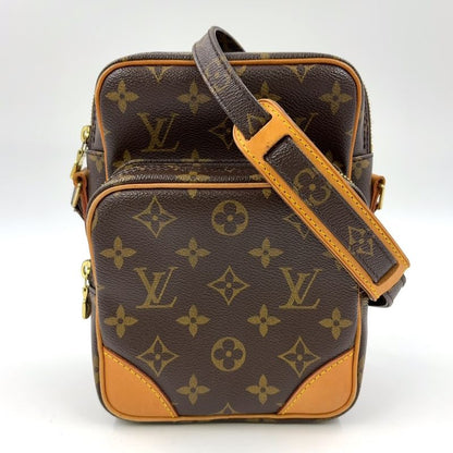 Louis Vuitton Amazon Monogram Leather × PVC Brown Shoulder Bag Gold M45236
