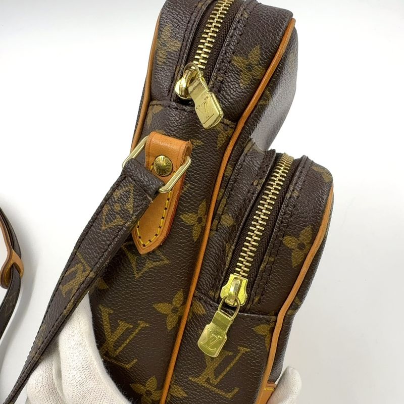 Louis Vuitton Amazon Monogram Leather × PVC Brown Shoulder Bag Gold M45236