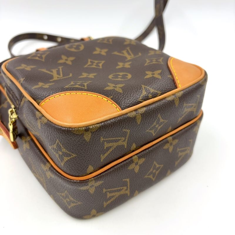 Louis Vuitton Amazon Monogram Leather × PVC Brown Shoulder Bag Gold M45236