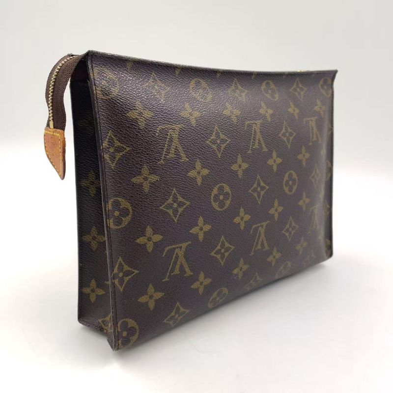 Louis Vuitton Poche Toilette 26 Monogram Production Number Unknown Leather ×PVC