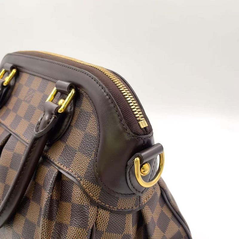 Louis Vuitton Trevi PM Damier Ebene Damier Ebene Leather × PVC Brown Handbag