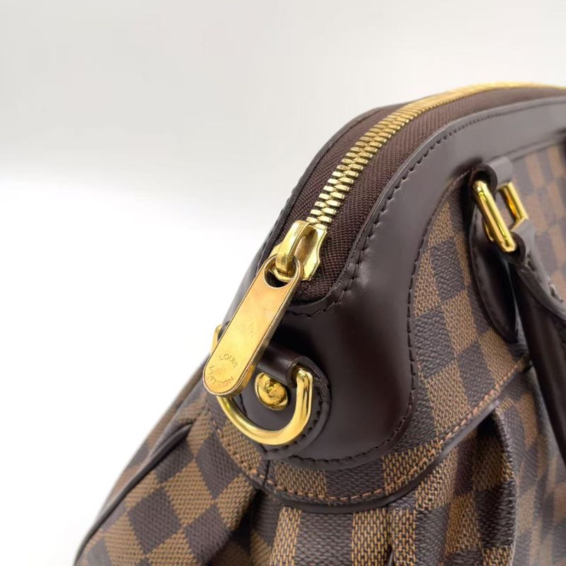 Louis Vuitton Trevi PM Damier Ebene Damier Ebene Leather × PVC Brown Handbag