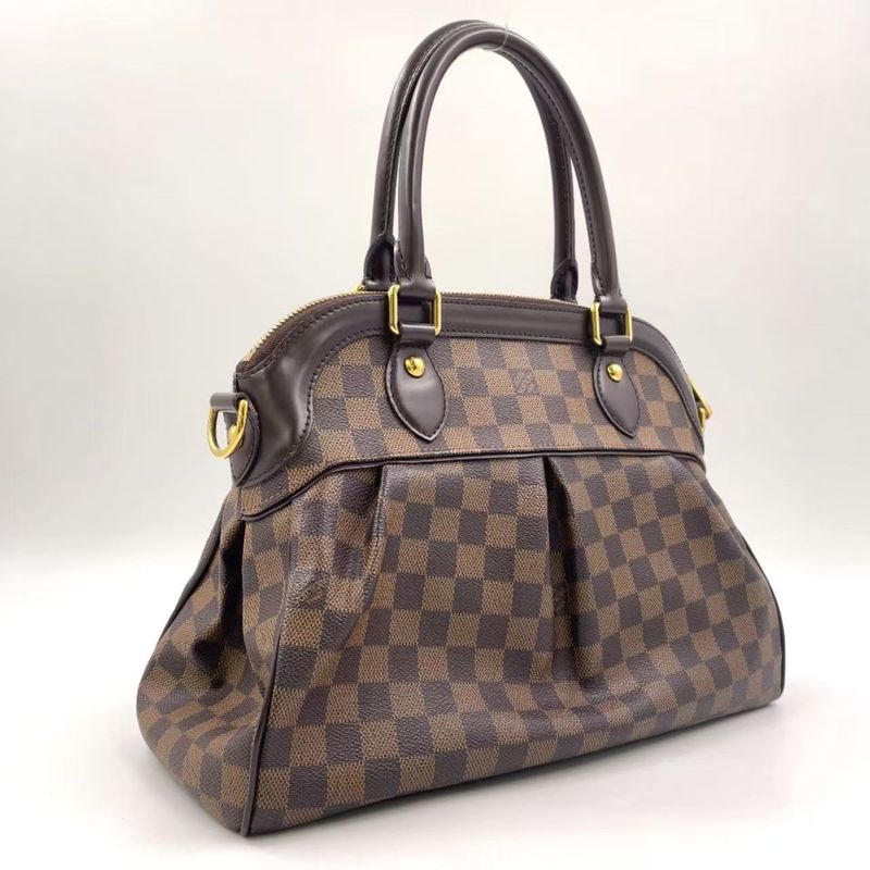 Louis Vuitton Trevi PM Damier Ebene Damier Ebene Leather × PVC Brown Handbag