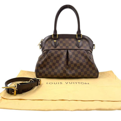Louis Vuitton Trevi PM Damier Ebene Damier Ebene Leather × PVC Brown Handbag