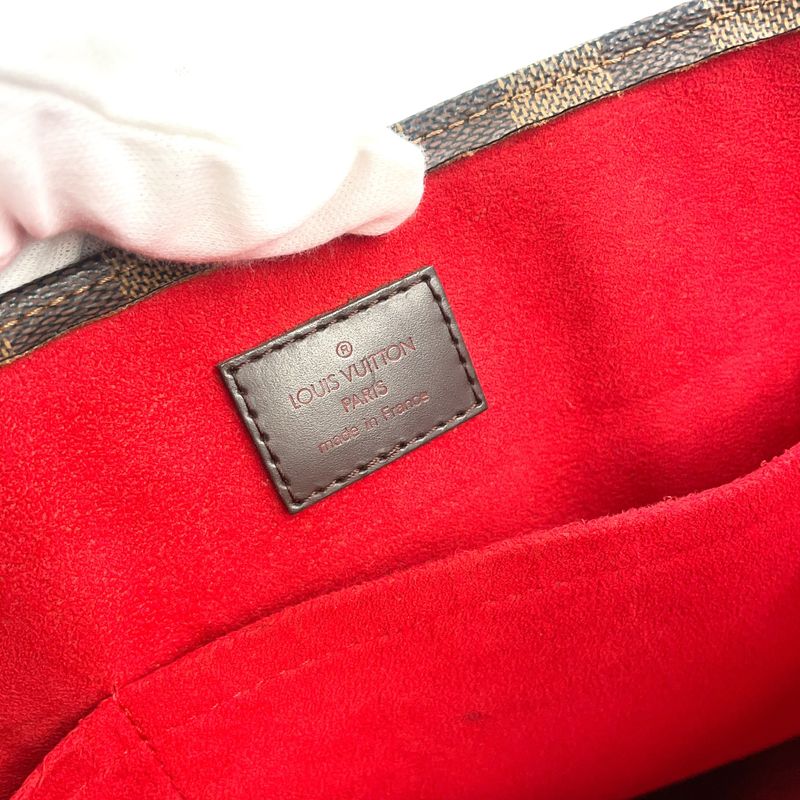 Louis Vuitton Sac Pla Damier Ebene Damier Ebene Leather × PVC Brown Tote Bag