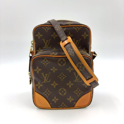 Louis Vuitton Amazon Monogram Leather × PVC Brown Shoulder Bag Gold M45236