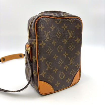 Louis Vuitton Amazon Monogram Leather × PVC Brown Shoulder Bag Gold M45236