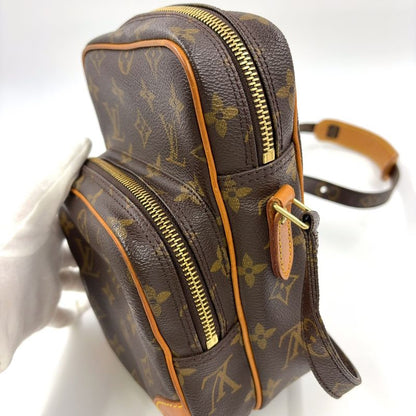 Louis Vuitton Amazon Monogram Leather × PVC Brown Shoulder Bag Gold M45236