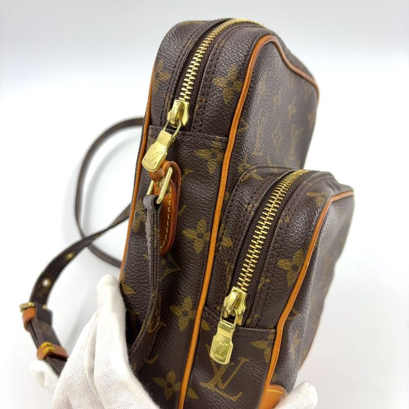 Louis Vuitton Amazon Monogram Leather × PVC Brown Shoulder Bag Gold M45236