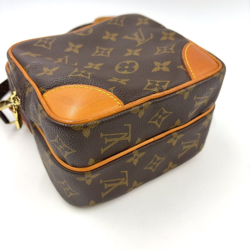 Louis Vuitton Amazon Monogram Leather × PVC Brown Shoulder Bag Gold M45236