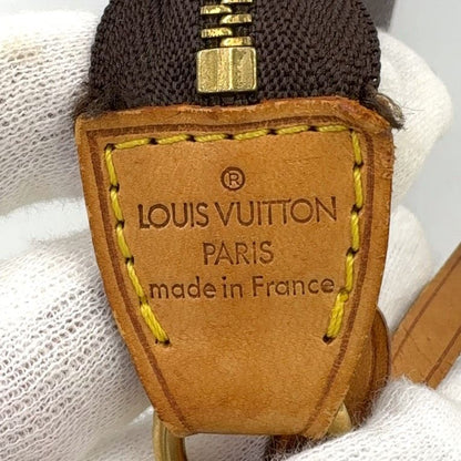 Louis Vuitton Pochette Accessoire Monogram Leather X PVC Brown Handbag Gold