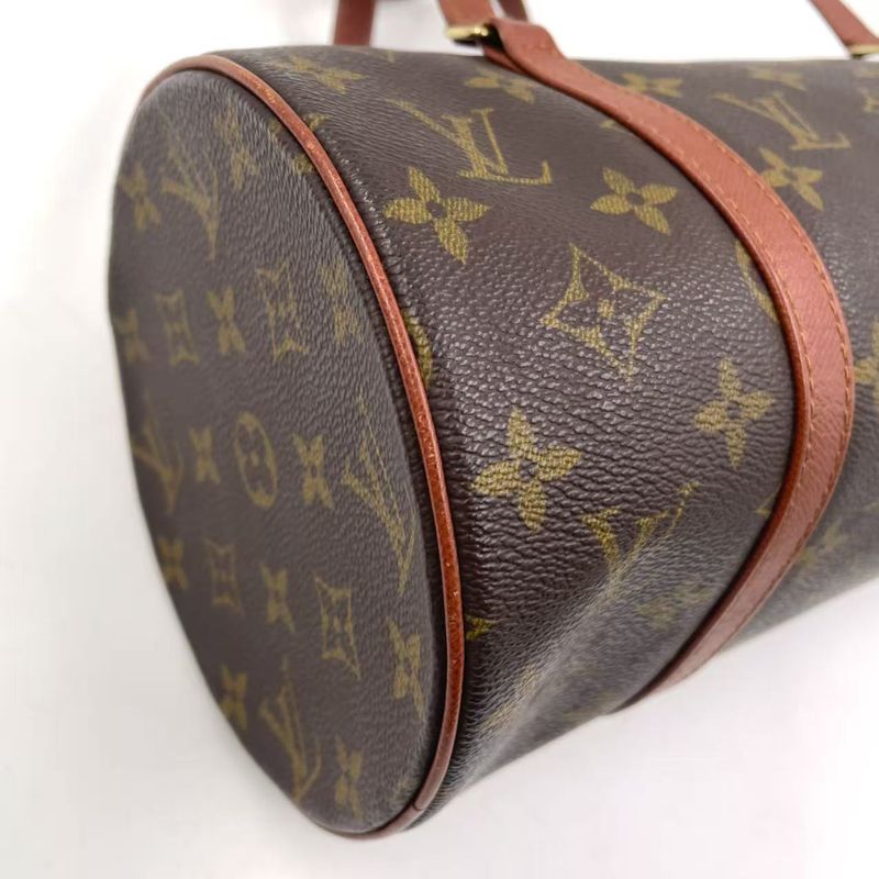 Louis Vuitton Papillon 30 Monogram Old Shape Leather × PVC Brown Handbag Gold