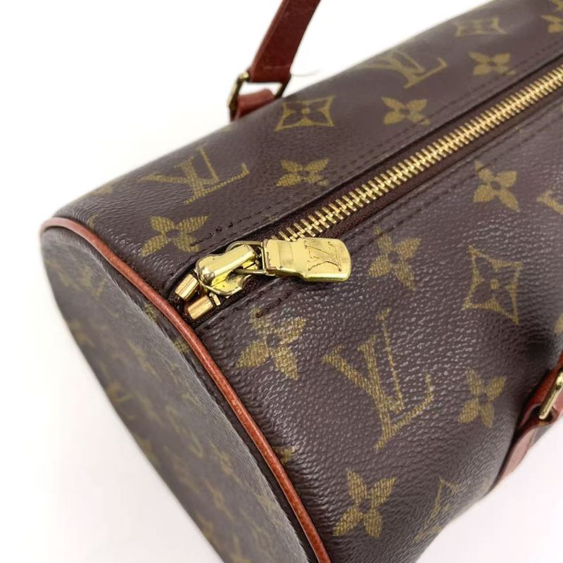 Louis Vuitton Papillon 30 Monogram Old Shape Leather × PVC Brown Handbag Gold